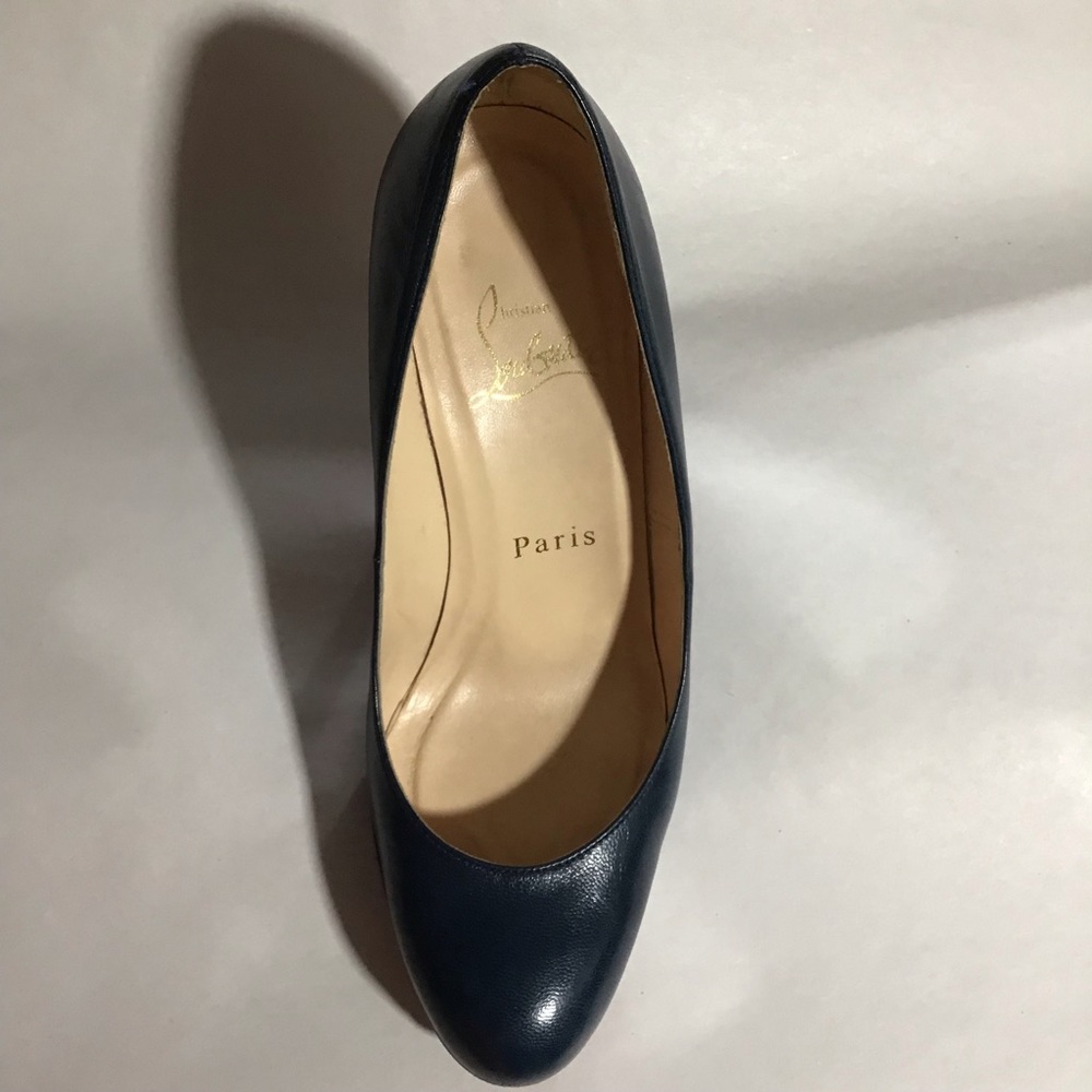 auth CHRISTIAN LOUBOUTIN size 35.5 navy platforms - Picture 2 of 8